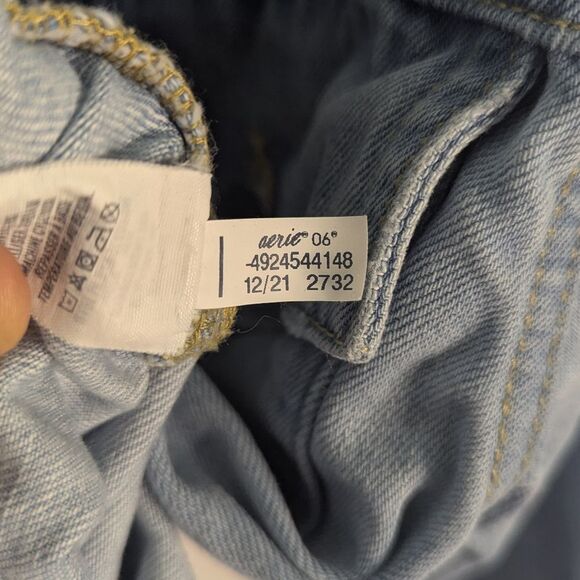 Aerie Button Down Denim Overshirt Shacket Women's Size XS - Picture 4 of 5